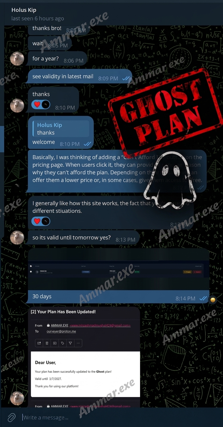 Ghost Plan - Custom 30 Days